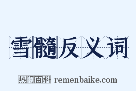 雪髓反义词是什么意思的图片